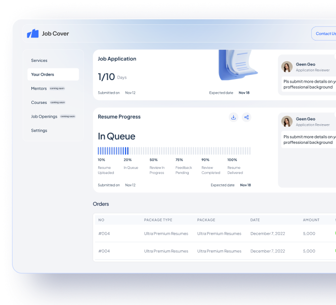 Dashboard preview